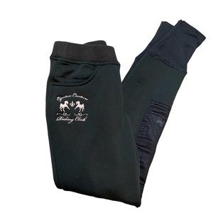 Equine Couture Pull On Knee Patch Winter Breeches Size Girls 12
